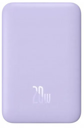 Powerbank с беспроводной зарядкой Baseus Magnetic Wireless 10000mAh 20W (PPCX070005) сиреневый