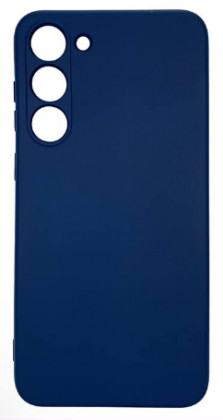 Накладка для Samsung Galaxy S24 Plus Silicone cover без логотипа темно-синяя