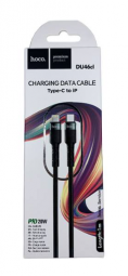 Usb Кабель-зарядка Type-C на Lightning Hoco DU46cl 20W 1M черный