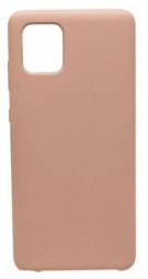 Накладка для Samsung Galaxy A51 Silicone cover без логотипа пудро