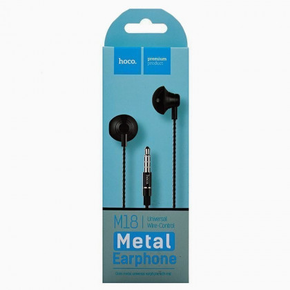 Наушники с микрофоном Hoco M18 Goss metal 1.2м черные