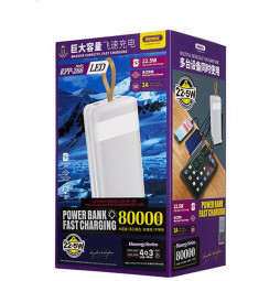Powerbank REMAX RPP-266 80000mAh 4USB/1USB-C 18W/20W белый