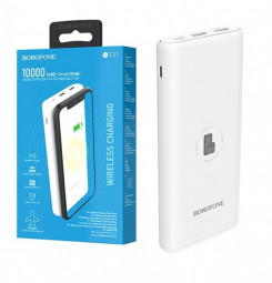 Powerbank с беспроводной зарядкой Borofone BT31 10000mAh 2USB белый