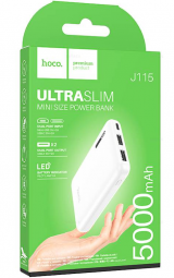 Powerbank Hoco J115 5000mAh 2USB белый