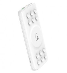 Powerbank с беспроводной зарядкой Hoco J56 10000mAh 2USB+1Type-C 3A белый