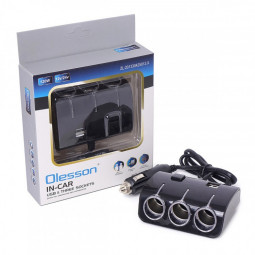 Разветвитель прикуривателя Olesson 1506 12/24В 3 гнезда + 2USB