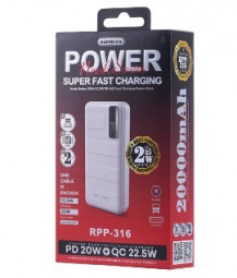 Powerbank REMAX RPP-316 20000mAh 1USB/1USB-C 18W/20W белый