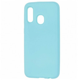 Накладка для Samsung Galaxy A40 Silicone cover голубая