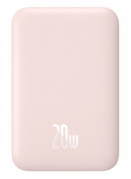 Powerbank с беспроводной зарядкой Baseus Magnetic Wireless 6000mAh 20W (PPCX020004) розовый