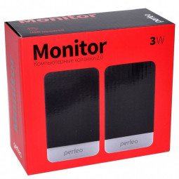 Акустическая система 2.0 Perfeo MONITOR мощность 2х1.5 Вт (RMS), USB, черная