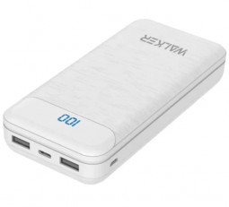 Powerbank Walker WB-525 20000mAh 2.1A 2USB белый