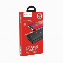Powerbank с беспроводной зарядкой Hoco J50 10000mAh 1USB+1C+Lightning+Micro черный