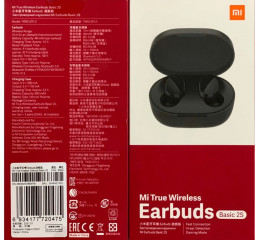 Наушники беспроводные Xiaomi Earbuds Basic 2S чёрные (GL)
