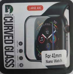 Защитное стекло для Apple Watch "41" чёрное  3D