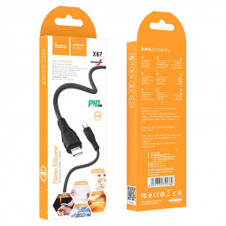 Usb Кабель-зарядка Type-C на Lightning Hoco X67 Nano 20W 1м мягкий силиконовый черный