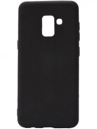 Накладка для Samsung Galaxy A7 (2018)/A8 Plus Silicone cover черная