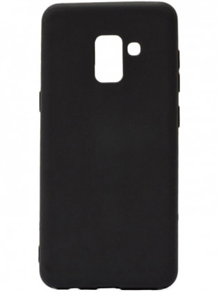 Накладка для Samsung Galaxy A7 (2018)/A8 Plus Silicone cover черная