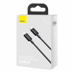 Кабель-зарядка Type-C на Lightning Baseus Superior 20W 1м (CATLYS-A01) черный