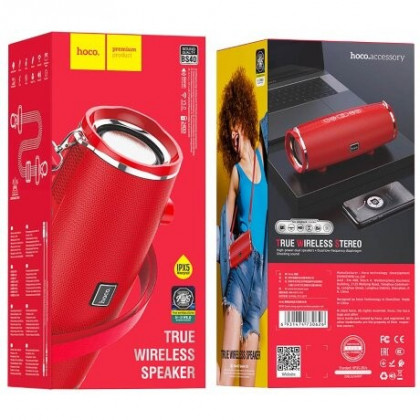 Bluetooth колонка Hoco BS40 BT5.0/2400mAh/4ч/14Вт/TF/AUX/FM красная