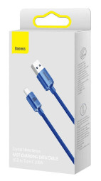 Usb Кабель-зарядка TYPE-C Baseus Crystal Shine 100W 2м (CAJY000503) синий