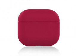 Силиконовый чехол для AirPods 3 бордовый