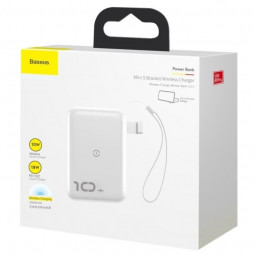 Powerbank с беспроводной зарядкой Baseus Mini S Bracket 10000mAh 18W (PPXFF10W-02) белый