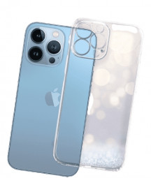 Чехол-накладка силикон 2.0мм i-Phone 13 Pro Max прозрачный с закрытой камерой тех.пак